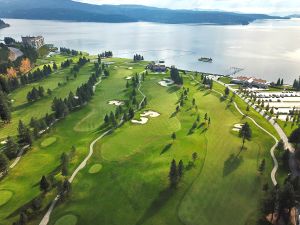 CDA Resort Fairways Lake Aerial